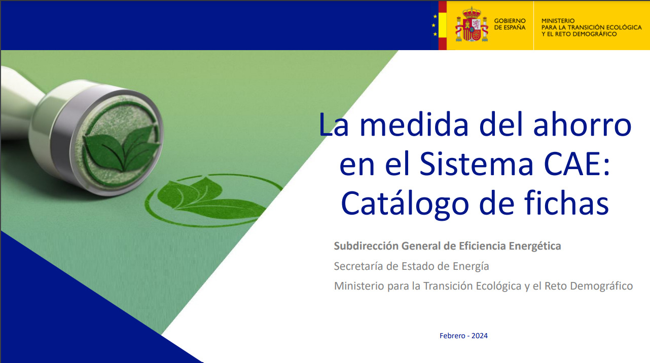 Jornada CAEs Bilbao 20 Febrero de 2024. La medida del ahorro en el Sistema CAE: Catálogo de fichas
