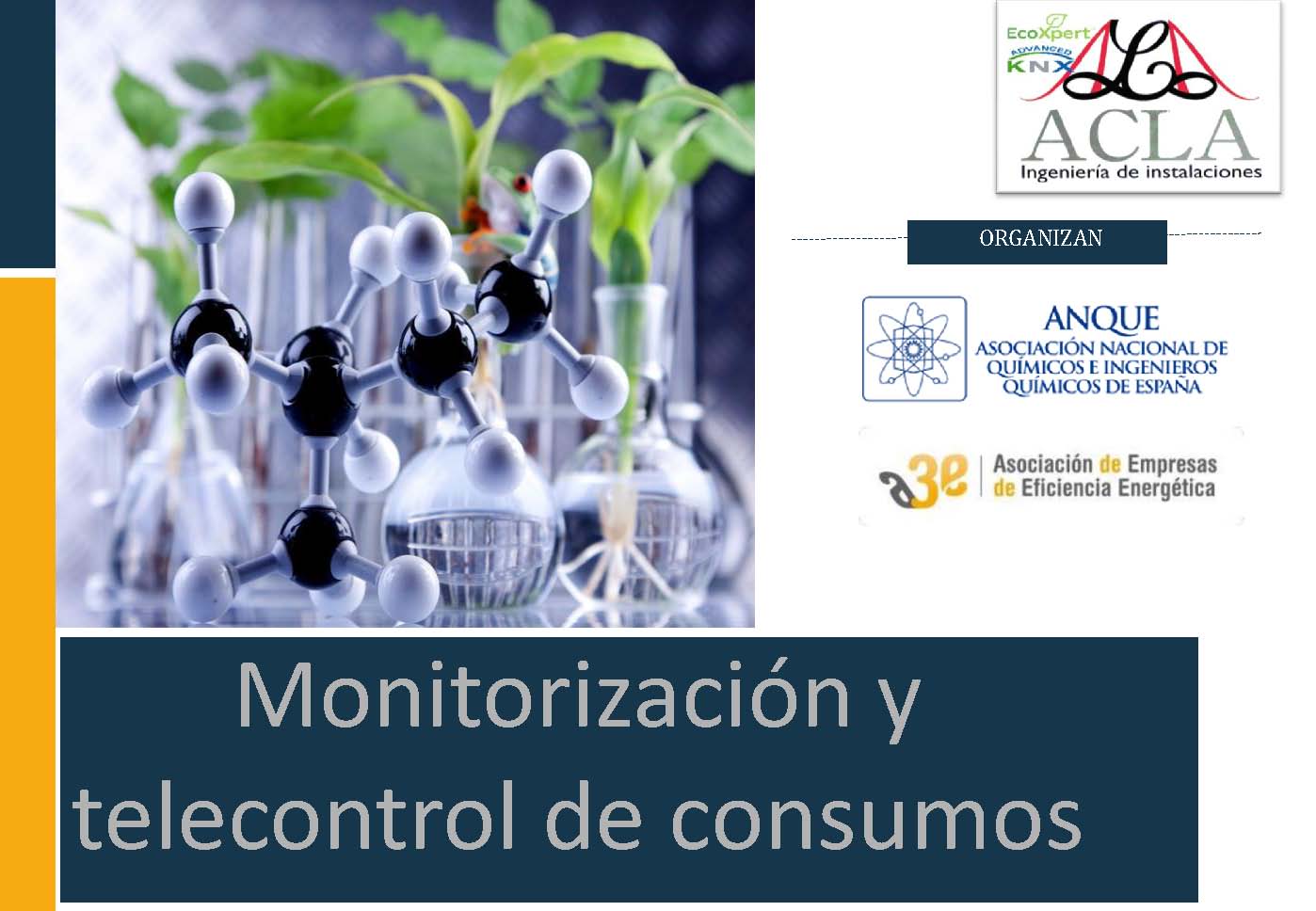 Monitorización y Telecontrol de Consumos. Webinar A3E - ANQUE: Implantación de medidas de eficiencia energética para descarbonizar la industria química