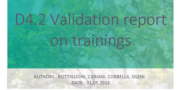 Documento 4.2 Validation reports on trainings